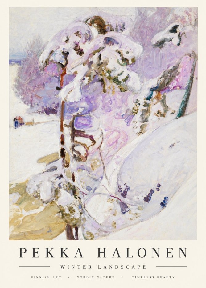 Pekka Halonen Winter Landscape No1 - Plakat