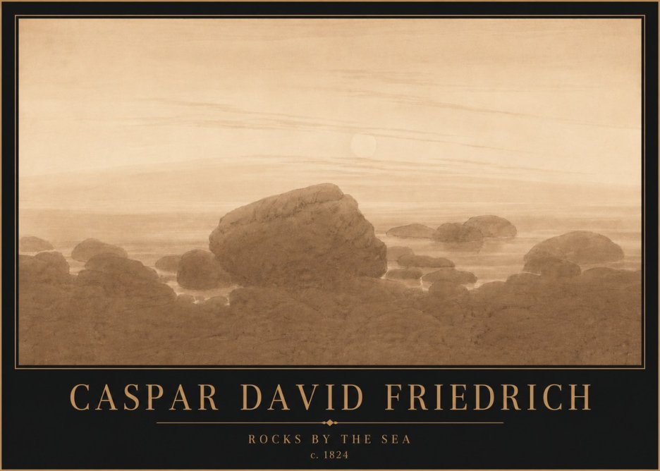 Caspar David Friedrich Rocks by the Sea No4 - Plakat
