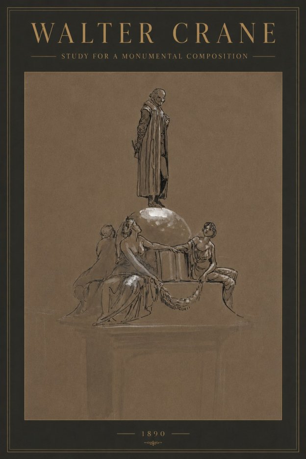 Walter Crane Study for a Monumental Composition No2 - Plakat