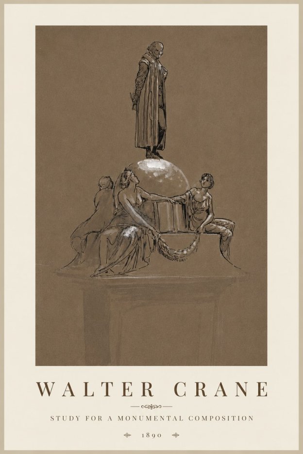 Walter Crane Study for a Monumental Composition No3 - Plakat