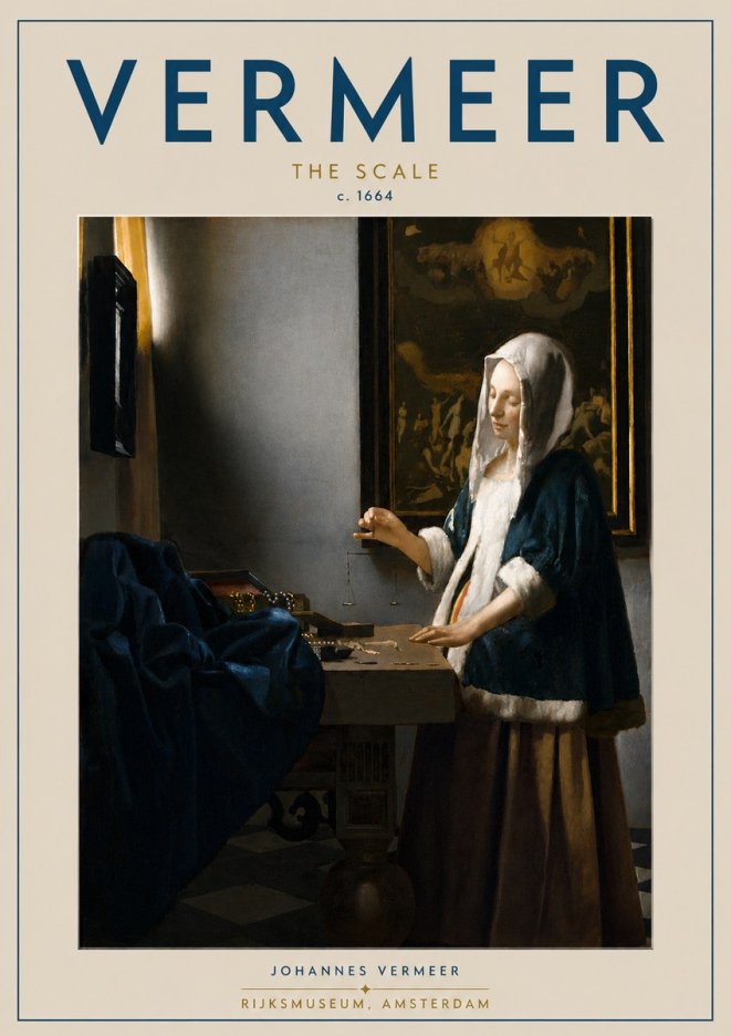 Vermeer The Scale No4 - Plakat