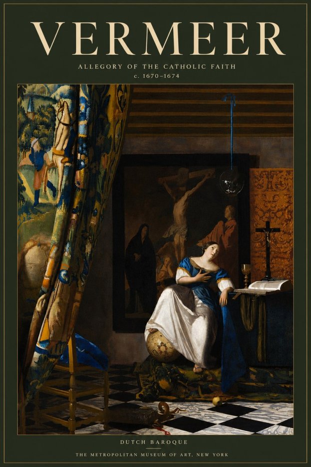 Vermeer Allegory of the Catholic Faith No6 - Plakat