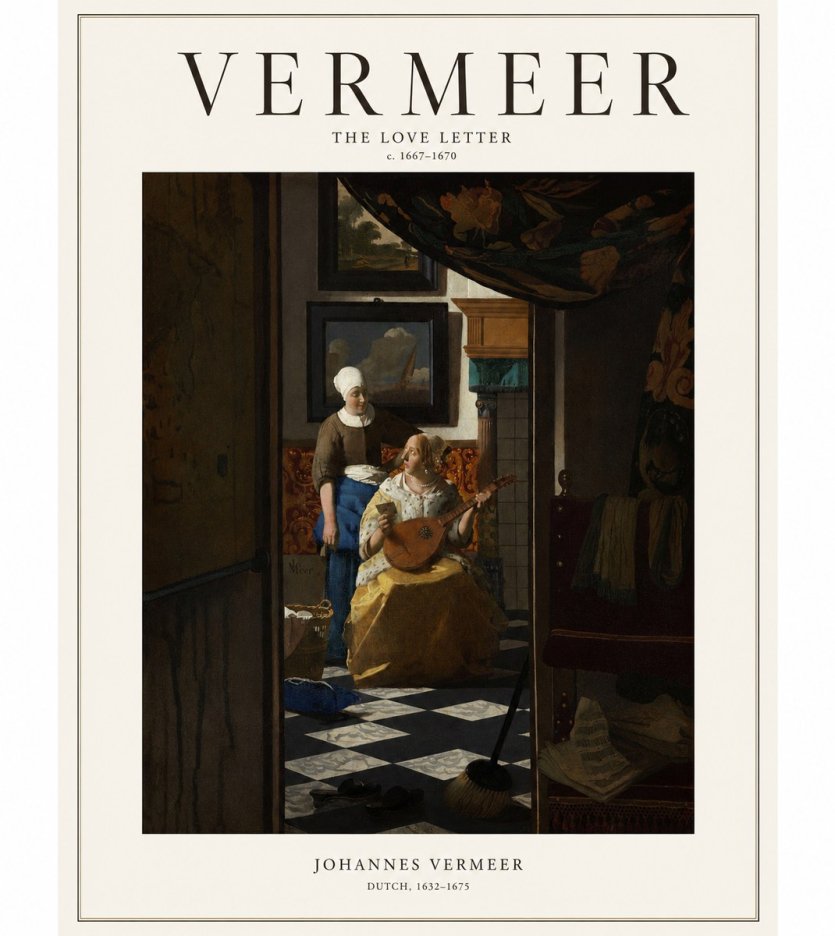 Vermeer The Love Letter No1 - Plakat
