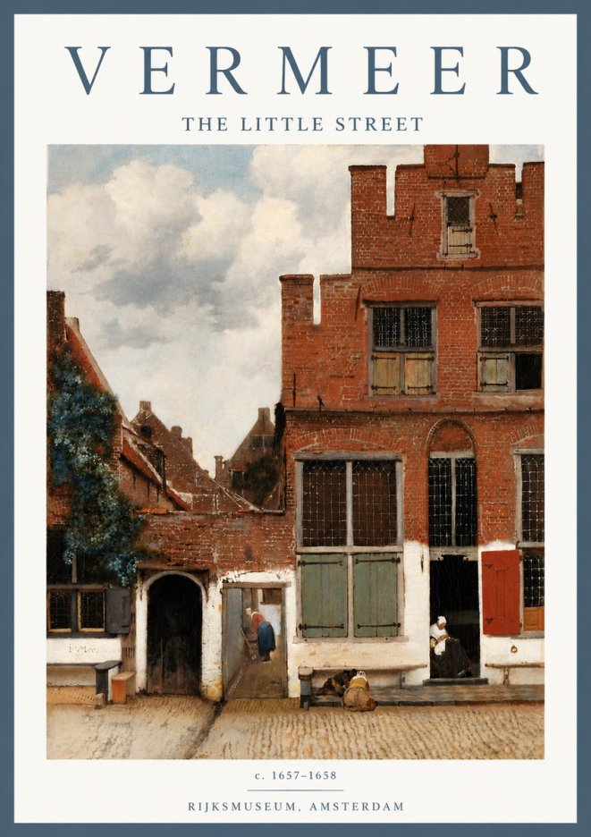 Vermeer The Little Street No6 - Plakat