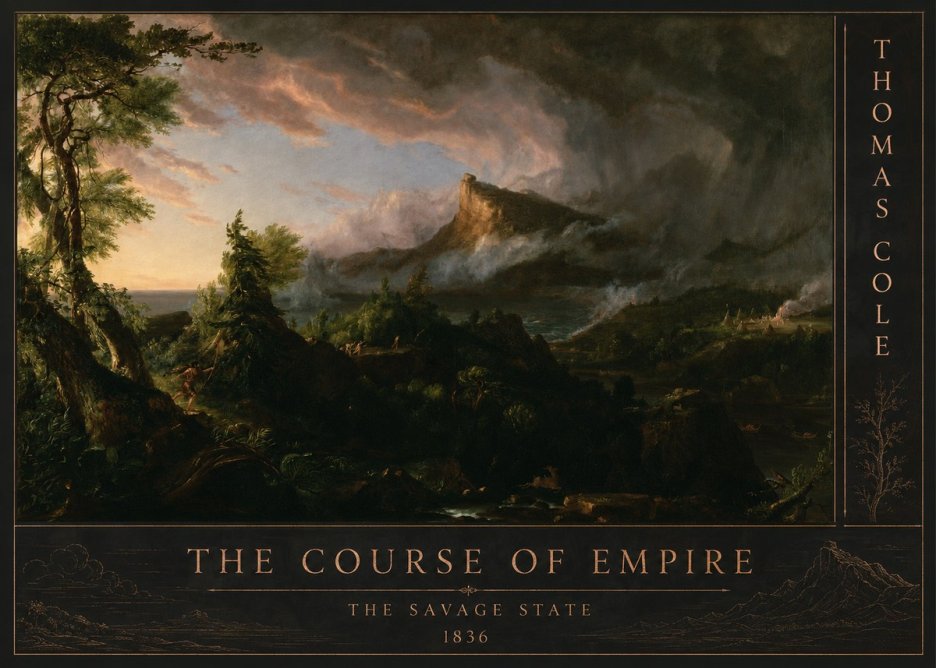 Thomas Cole The Course of Empire: the Savage State I No2 - Plakat