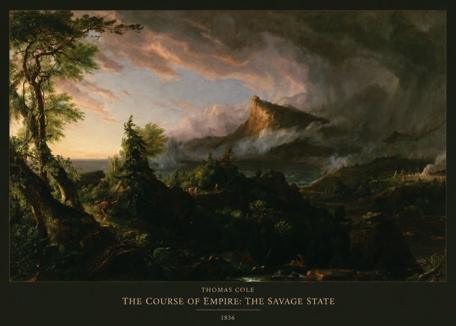 Thomas Cole The Course of Empire: the Savage State I No5 - Plakat