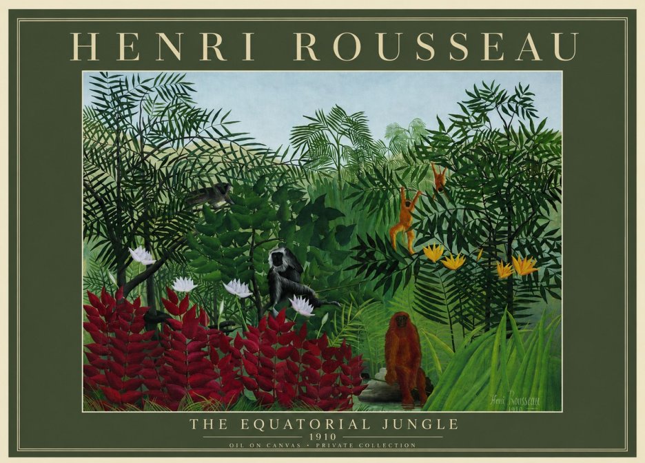 Rousseau The Equatorial Jungle II No3 - Plakat