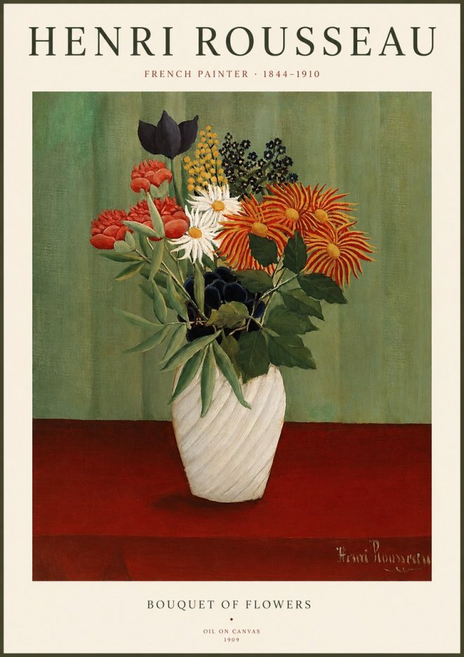 Rousseau Bouquet of Flowers No1 - Plakat