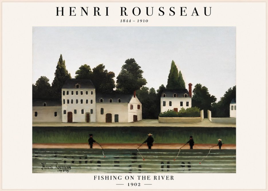 Rousseau Fishing on the River No1 - Plakat