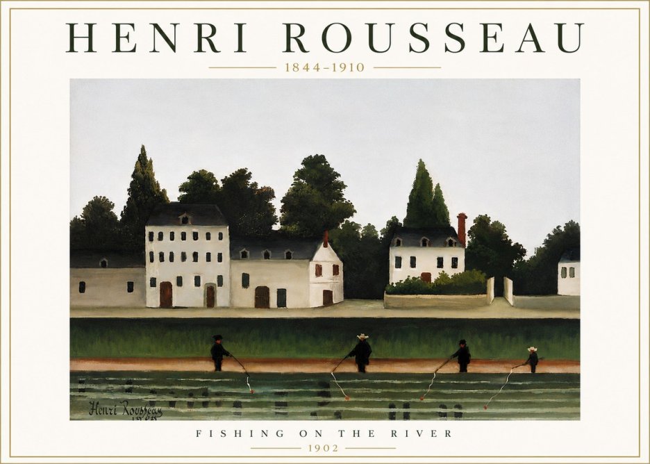 Rousseau Fishing on the River No6 - Plakat