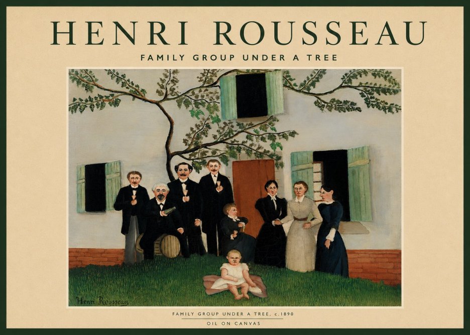 Rousseau Family Group Under a Tree No2 - Plakat