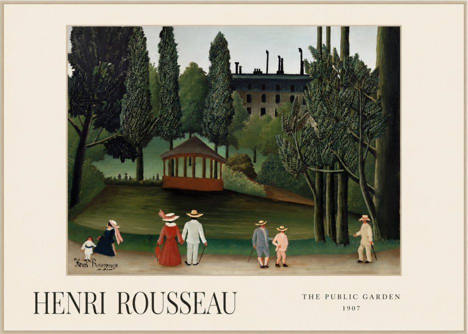 Rousseau The Public Garden No1 - Plakat