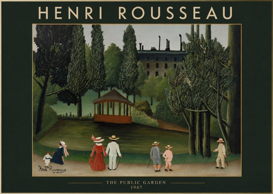 Rousseau The Public Garden No2 - Plakat