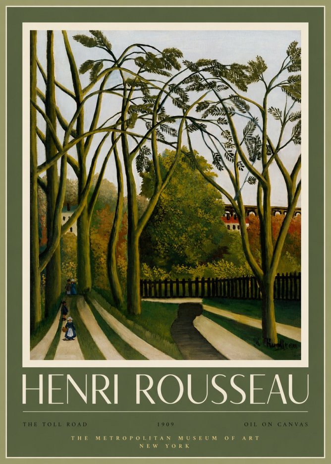 Rousseau The Toll Road No2 - Plakat