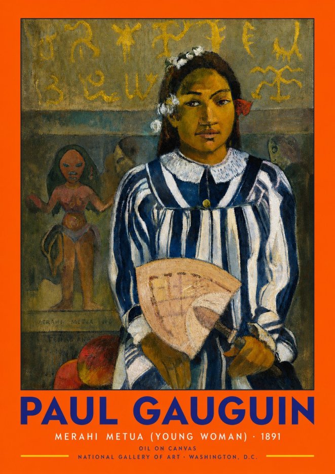 Paul Gauguin Merahi Metua (Young Woman) No2 - Plakat