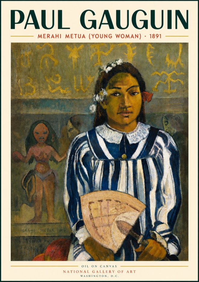 Paul Gauguin Merahi Metua (Young Woman) No3 - Plakat