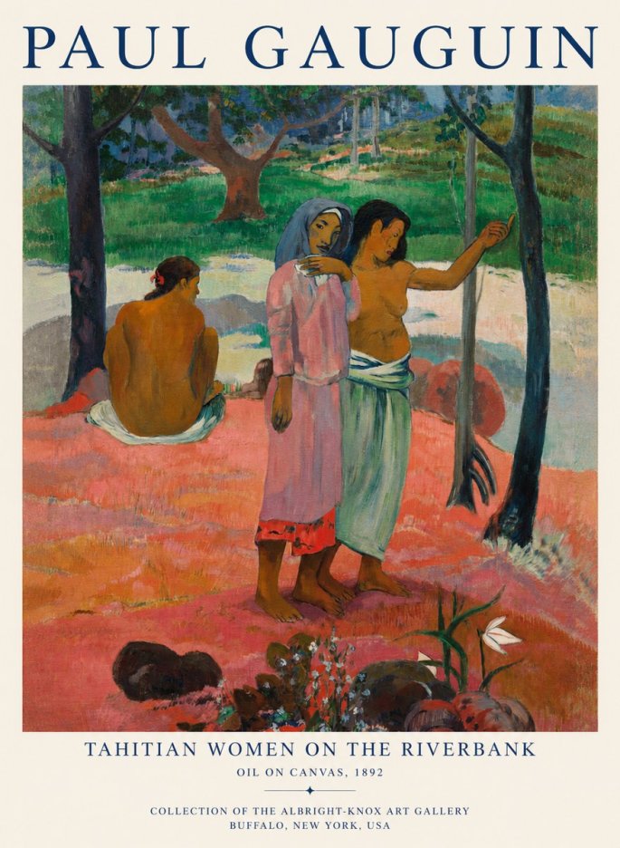 Paul Gauguin Tahitian Women on the Riverbank No1 - Plakat