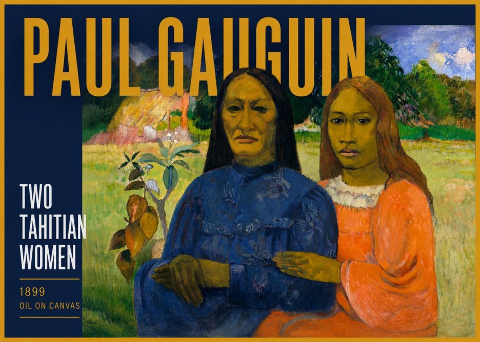 Paul Gauguin Two Tahitian Women II No4 - Plakat