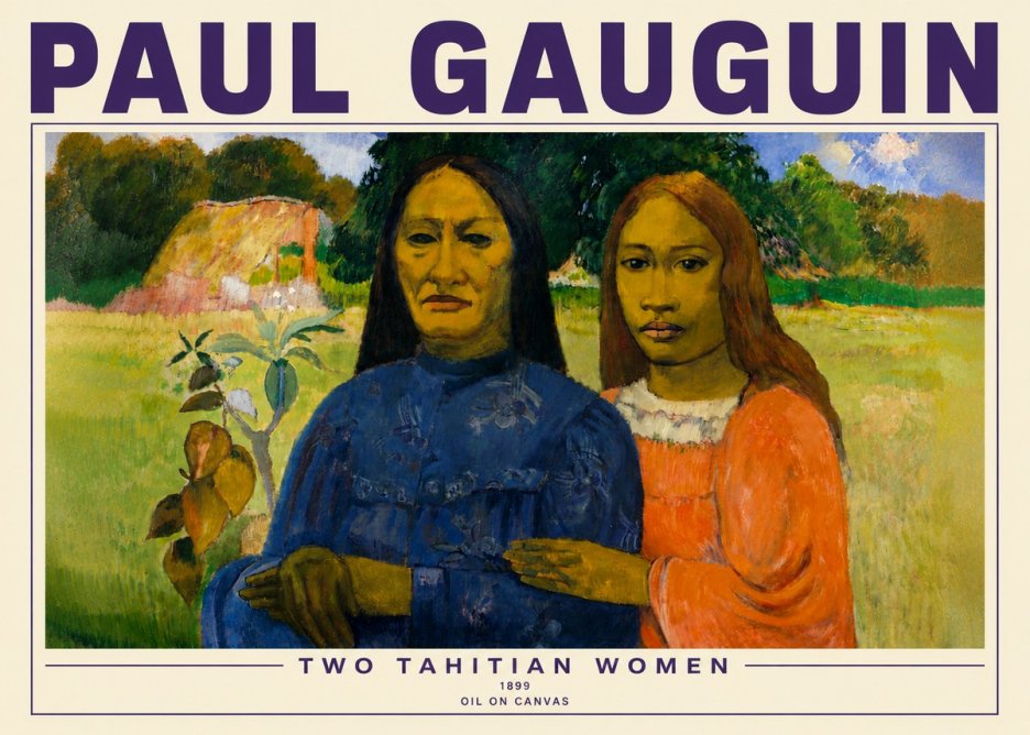 Paul Gauguin Two Tahitian Women II No6 - Plakat