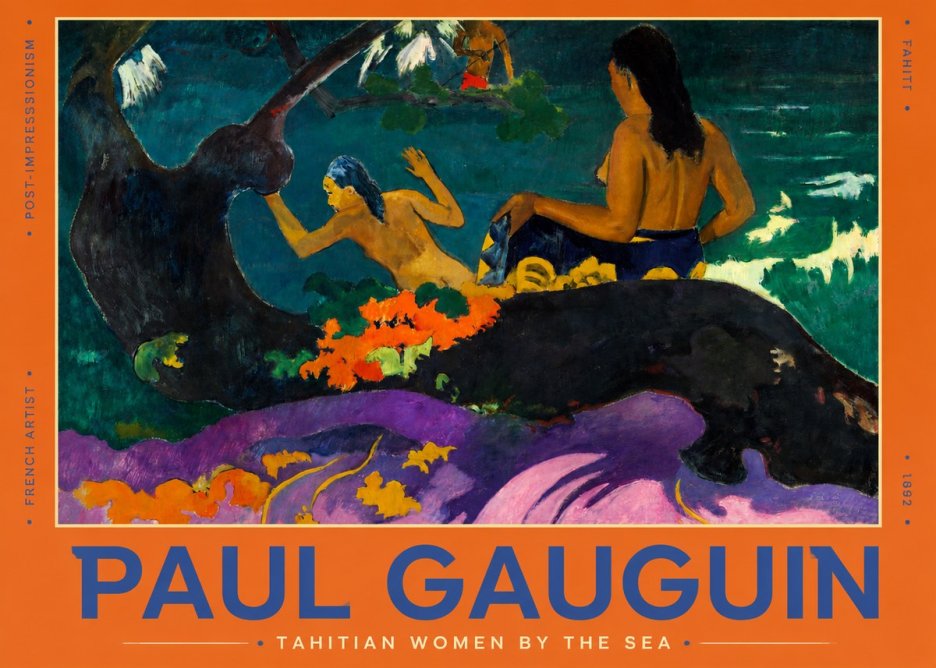 Paul Gauguin Tahitian Women by the Sea No2 - Plakat