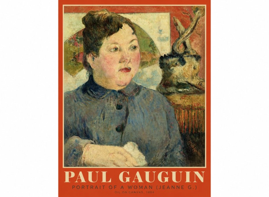 Paul Gauguin Portrait of a Woman (Jeanne G.) No1 - Plakat