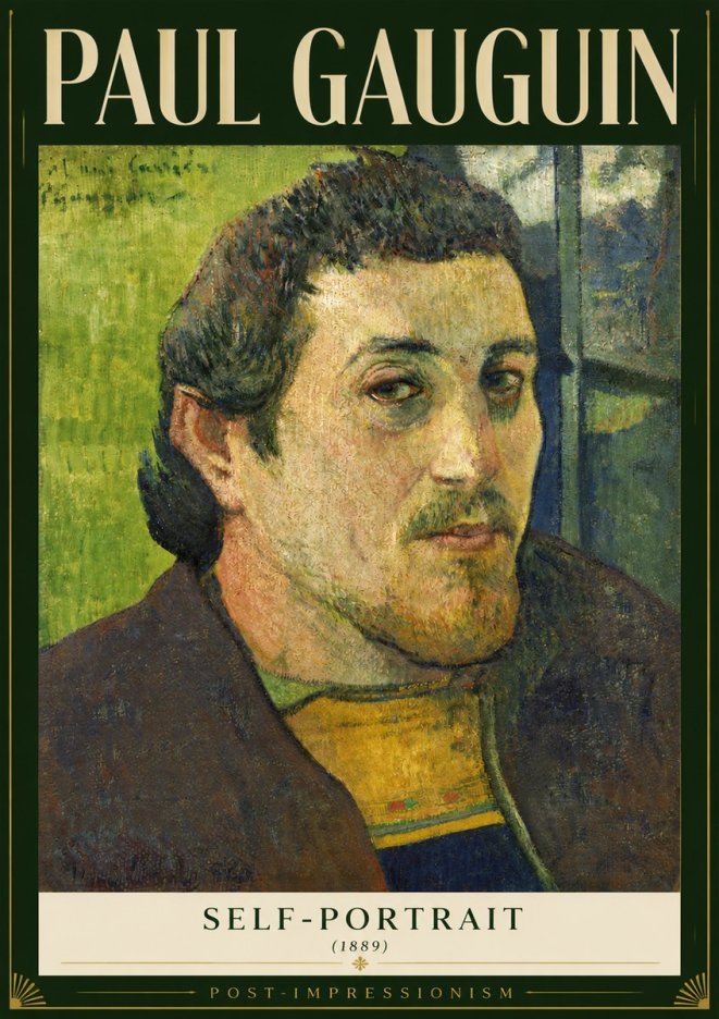 Paul Gauguin Self-portrait (1889) No3 - Plakat