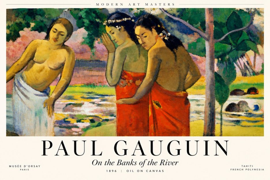 Paul Gauguin On the Banks of the River, 1896 No6 - Plakat