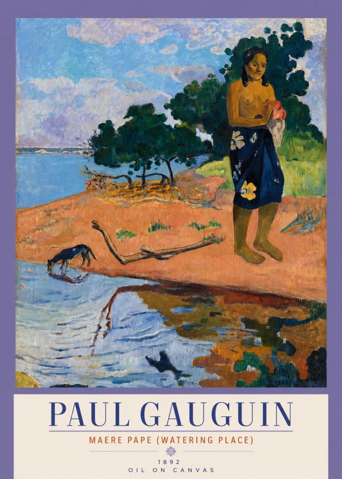 Paul Gauguin Maere Pape (Watering Place) No4 - Plakat