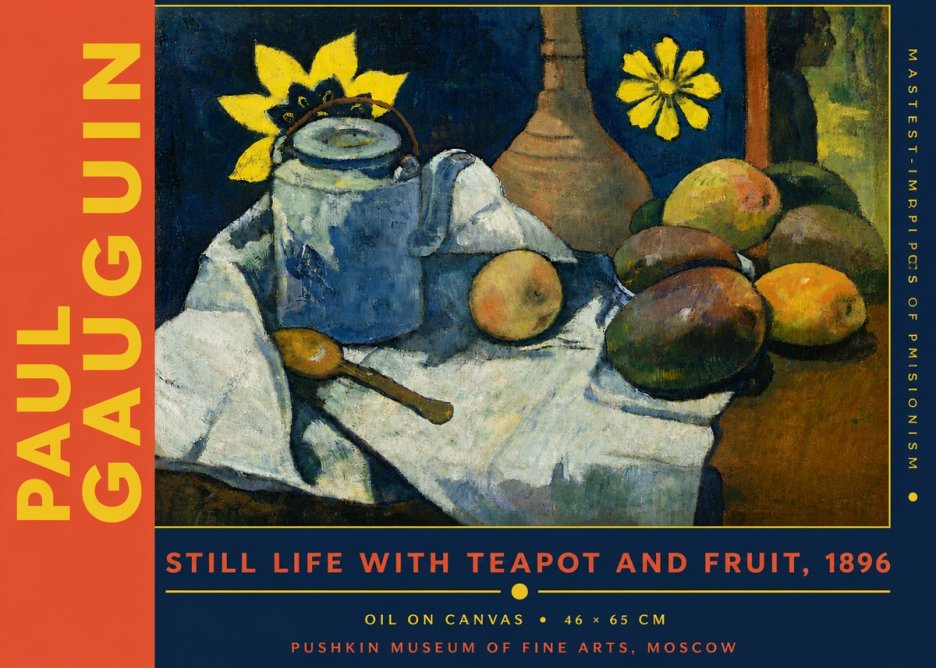 Paul Gauguin Still Life with Teapot and Fruit, 1896 No6 - Plakat