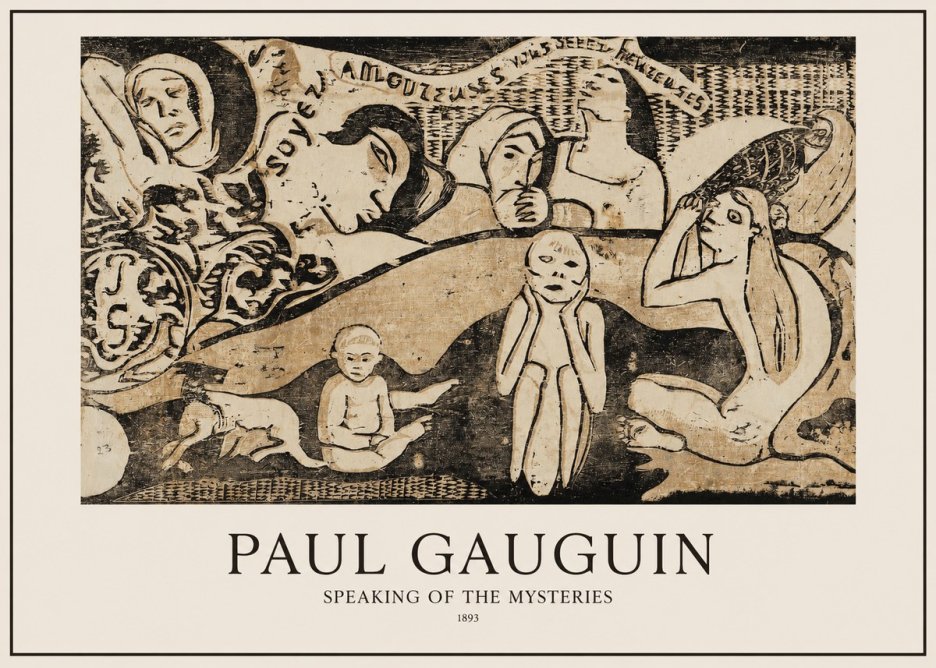 Paul Gauguin Speaking of the Mysteries No1 - Plakat