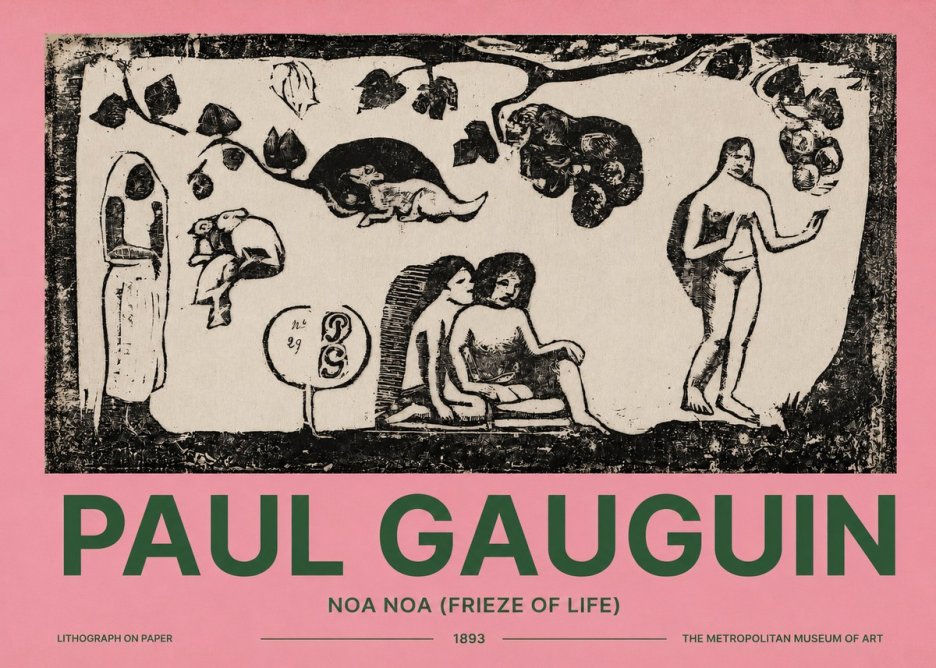 Paul Gauguin Noa Noa (Frieze of Life) No2 - Plakat
