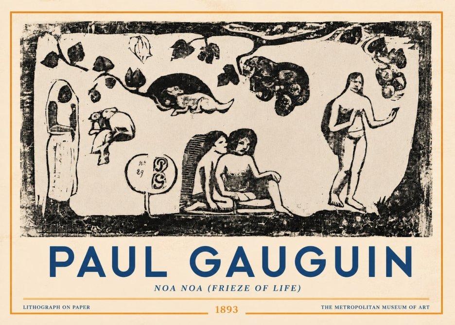 Paul Gauguin Noa Noa (Frieze of Life) No3 - Plakat