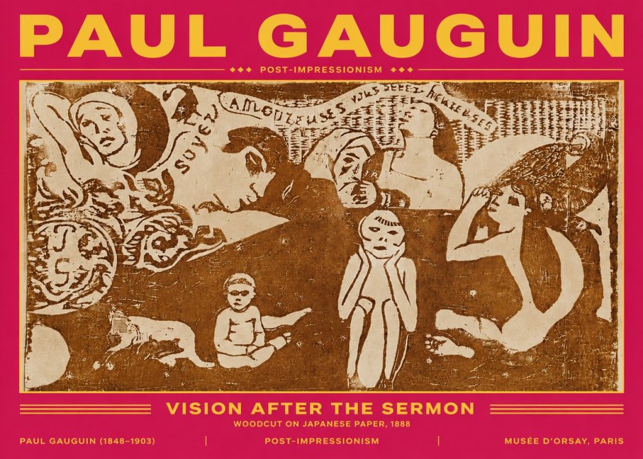 Paul Gauguin Amoureuses (Lovers) No5 - Plakat