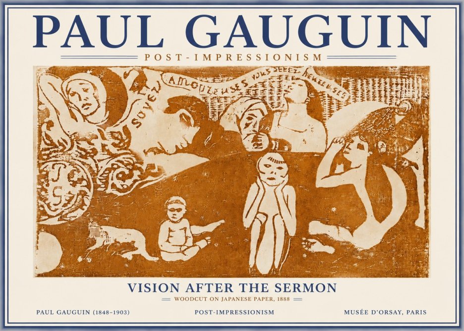 Paul Gauguin Amoureuses (Lovers) No6 - Plakat