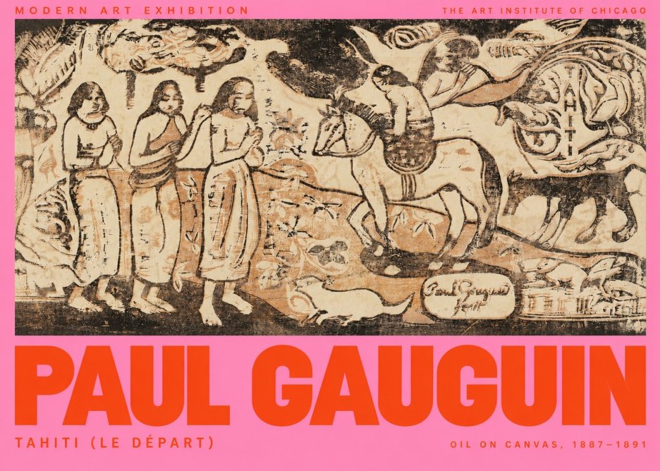 Paul Gauguin Tahitian Scene (Ia Orana Maria) No3 - Plakat