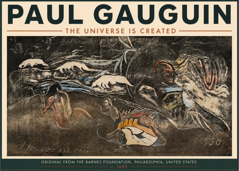 Paul Gauguin The Universe Is Created II No4 - Plakat