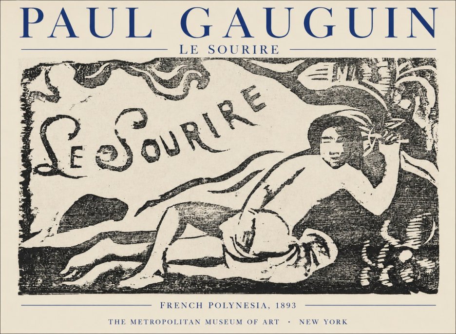 Paul Gauguin Le Sourire No1 - Plakat