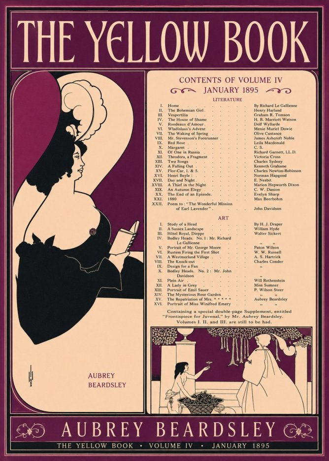 Aubrey Beardsley The Yellow Book II No2 - Plakat