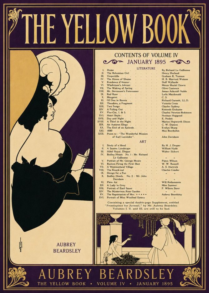 Aubrey Beardsley The Yellow Book II No6 - Plakat