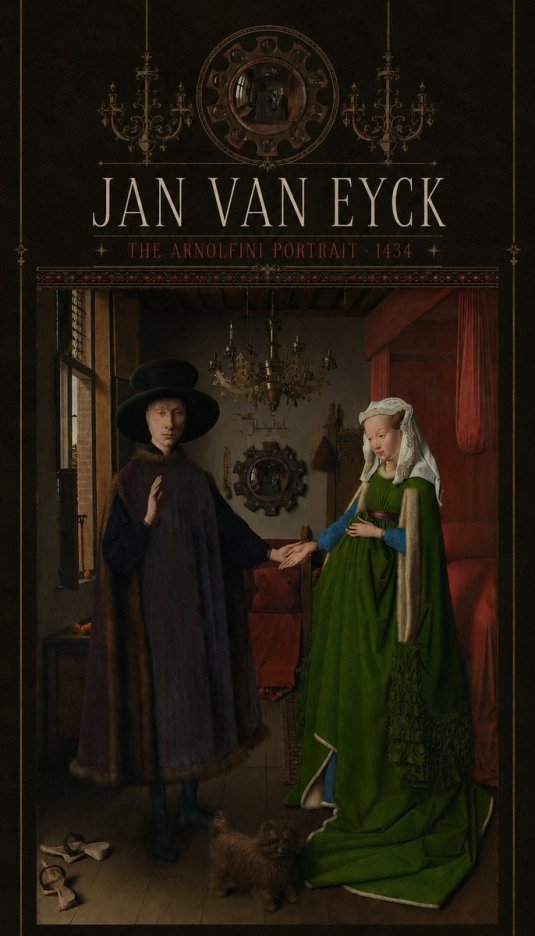Jan van Eyck The Arnolfini Portrait I No5 - Plakat