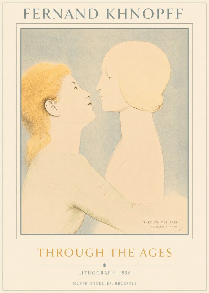 Fernand Khnopff Through the Ages No5 - Plakat