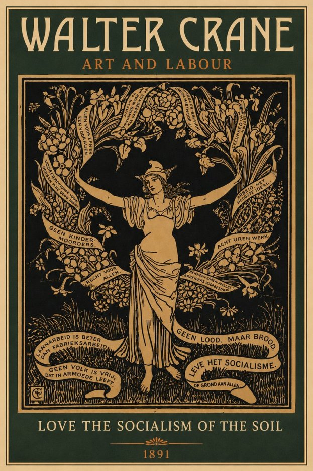 Walter Crane Art and Labour No5 - Plakat