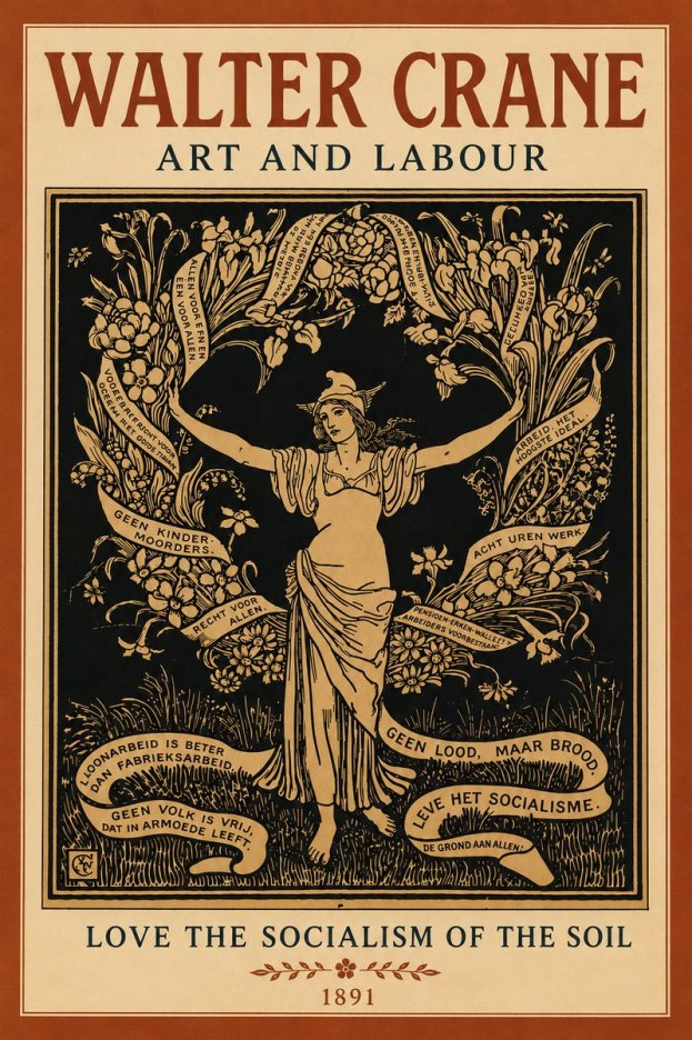 Walter Crane Art and Labour No6 - Plakat