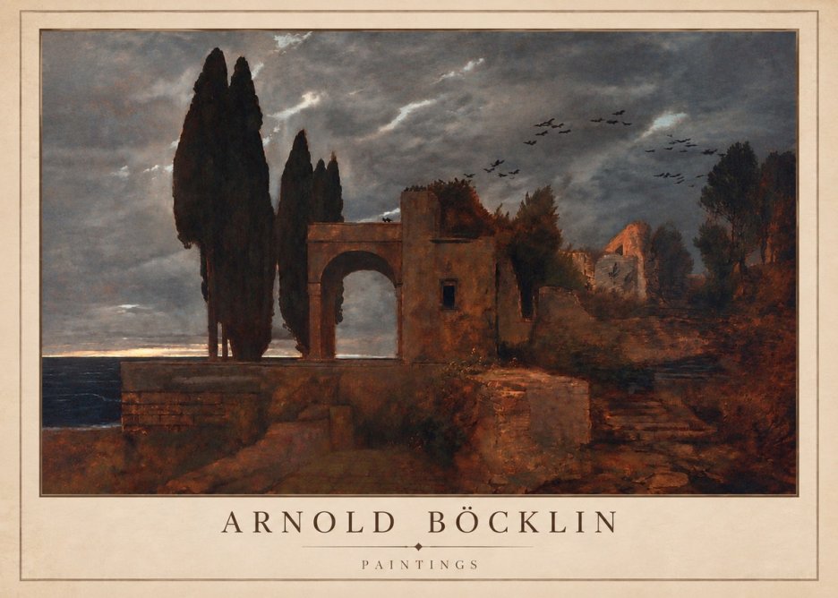 Arnold Böcklin Villa by the Sea I No3 - Plakat