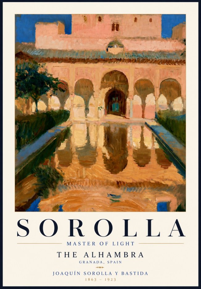 Sorolla The Alhambra No6 - Plakat