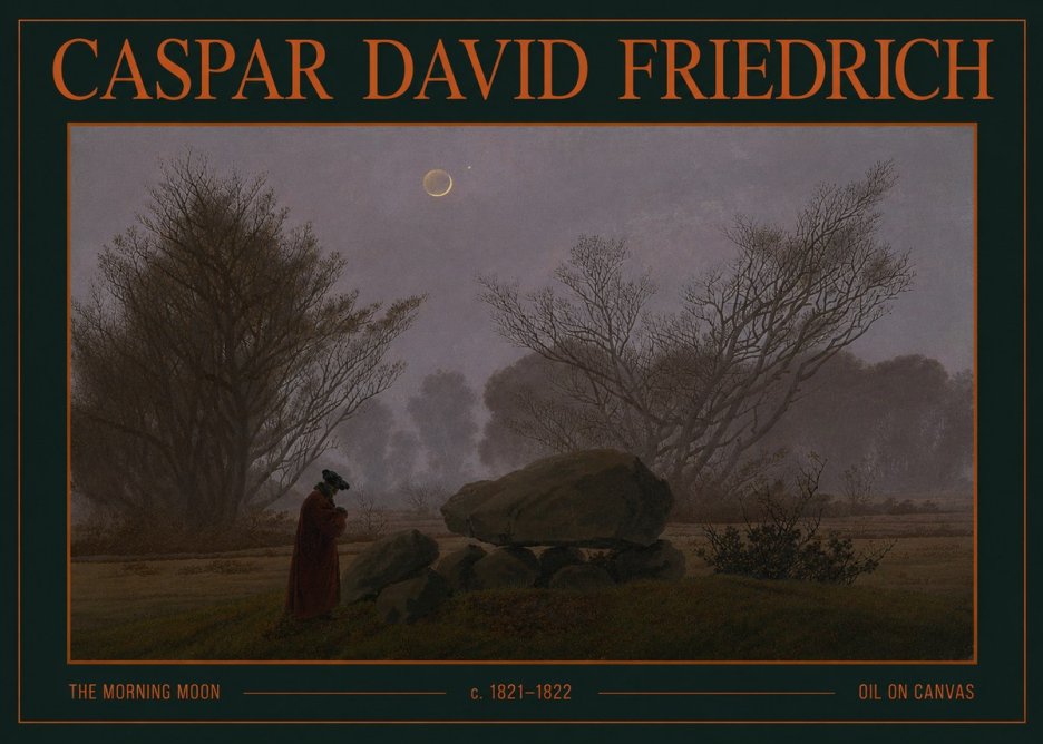 Caspar David Friedrich The Morning Moon No4 - Plakat