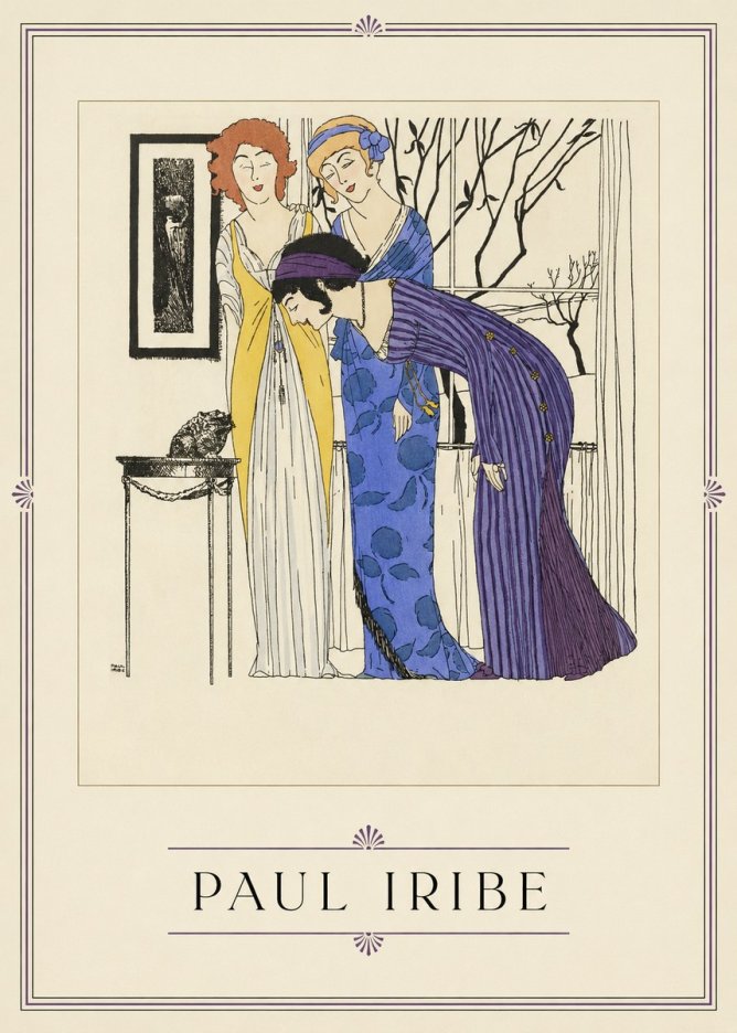 Paul Iribe Three Women and a Frog No1 - Plakat