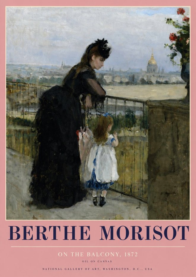 Berthe Morisot On the Balcony, 1872 No2 - Plakat