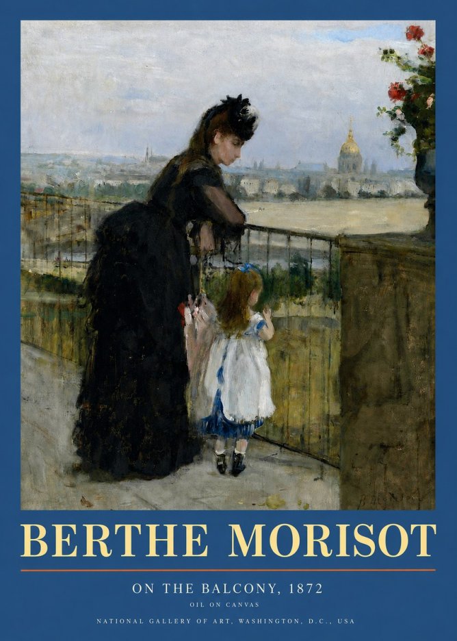 Berthe Morisot On the Balcony, 1872 No3 - Plakat