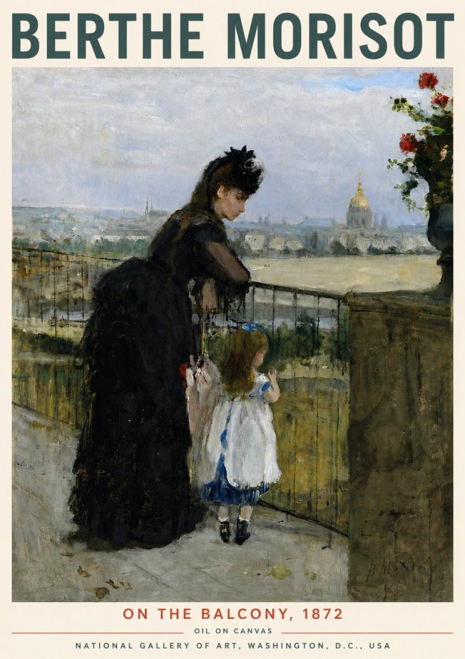 Berthe Morisot On the Balcony, 1872 No4 - Plakat